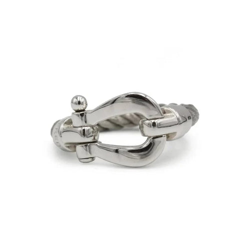 Bague 60 Bague Or & Câble Acier Force 10 - FRED 58 Facettes 250456R
