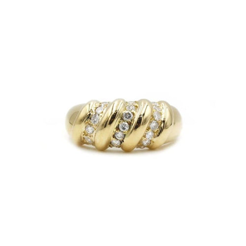 Bague 56 Bague or jaune et diamants 58 Facettes 220311R