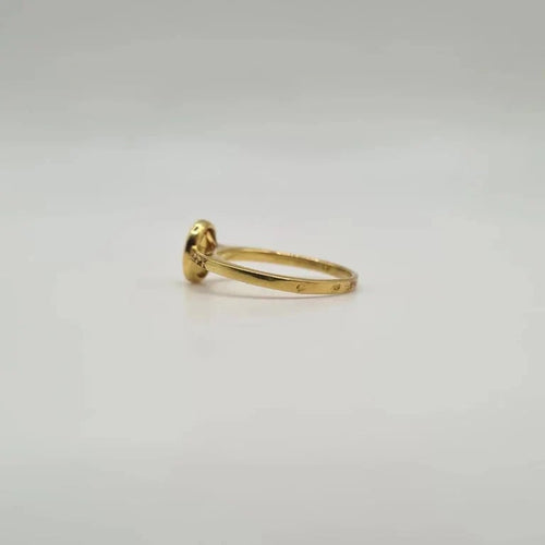 Bague 52 Solitaire - Bague en or jaune 18 carats sertie d’une citrine ovale 58 Facettes