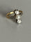 Bague 50 Bague Or Jaune Platine Perle Diamants 58 Facettes 5032