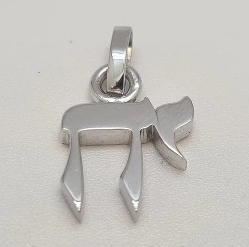 Pendentif Pendentif Hai "la vie" en Or blanc 58 Facettes