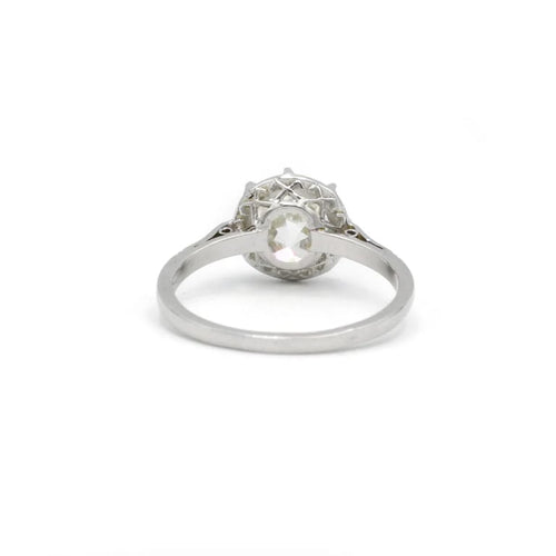 Bague 56 Bague Solitaire Platine Diamant taille coussin 2.45ct 58 Facettes 230156R