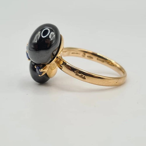 Bague 52 Pomellato - Bague modèle CAPRI or jaune 18 carats sertie de saphirs 58 Facettes