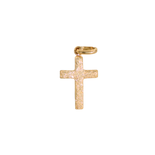 Pendentif Pendentif croix vintage en or jaune 18 carats, diamanté 58 Facettes 3229-29