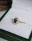 Bague 52 Bague marguerite vintage en or jaune 18 carats, saphir et diamants 58 Facettes 704