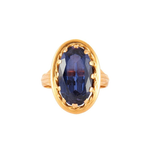 Bague 52 Bague Or jaune Améthyste 58 Facettes