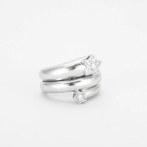 Bague 49 Bague en Or gris, diamants 58 Facettes