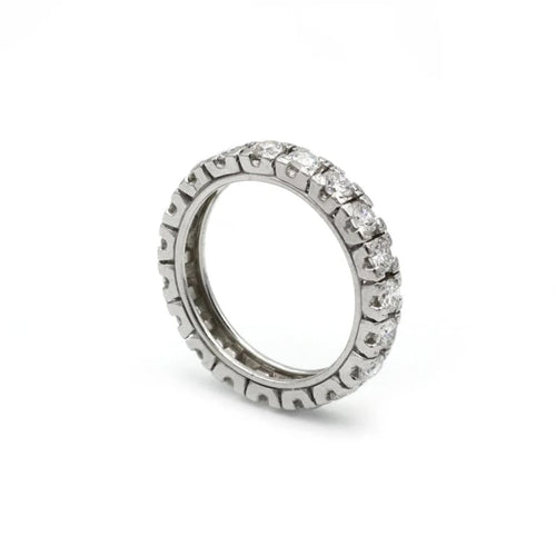 Bague 53 Alliance Américaine - Platine & Diamants 58 Facettes 250415R