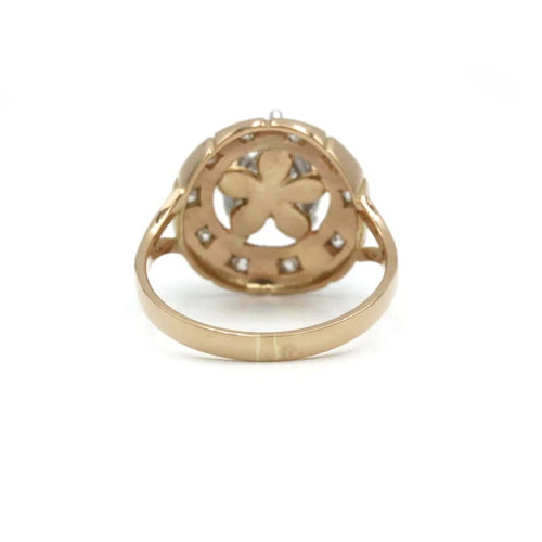 Bague 57.5 Bague - Or bi-colore & Diamants 58 Facettes 250191R