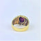 Bague 54 Chevalière Or Pierre Rouge Diamant 58 Facettes 20400000532