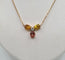 Collier Collier or rose serti de saphirs et d'un diamant 58 Facettes