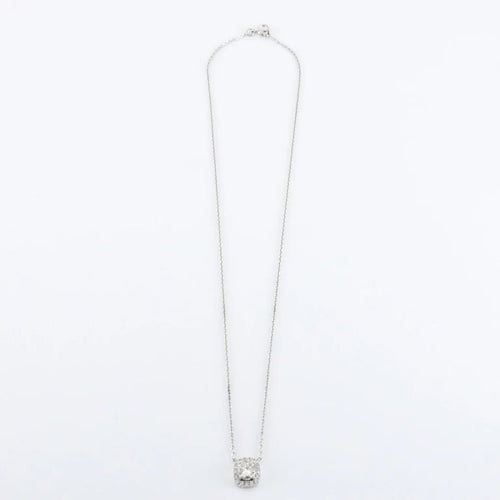 Collier Collier en or blanc diamants naturels 58 Facettes