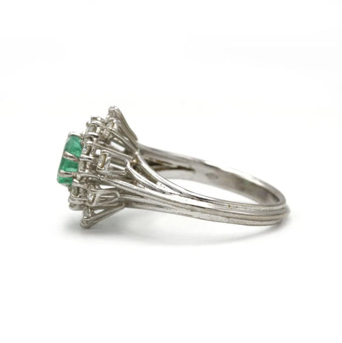 Bague 55.5 Bague - Or, Diamants & Emeraude 58 Facettes 250308R