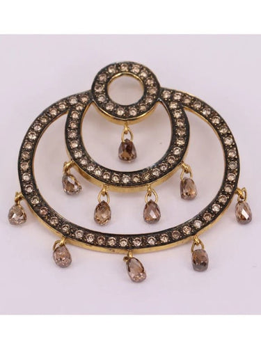 Pendentif Pendentif Art Déco Or jaune Diamants bruns 58 Facettes 1958