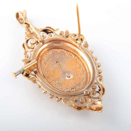 Pendentif Broche/pendentif améthyste et diamants 58 Facettes