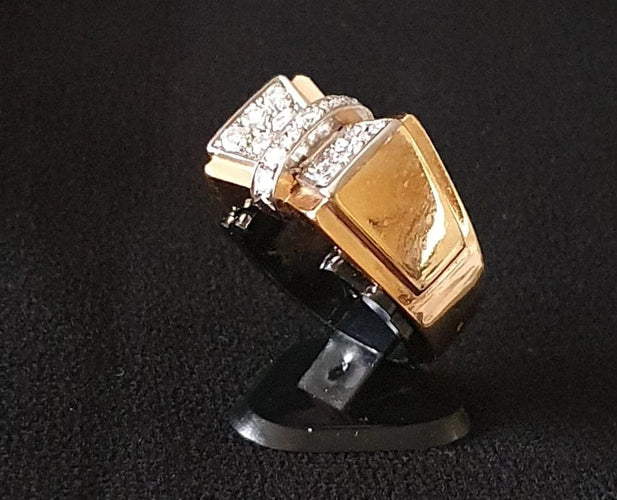 Bague 60 Bague papillon en or jaune et diamants, époque 1945-1947 58 Facettes C 1052