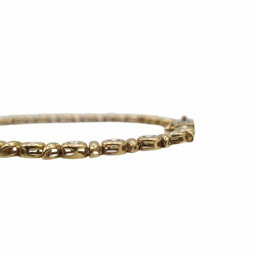 Bracelet Bracelet or jaune 18 carats serti de diamants naturels 58 Facettes