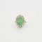 Bague 49 Bague cabochon jade et diamants en or blanc 18 carats 58 Facettes 1933