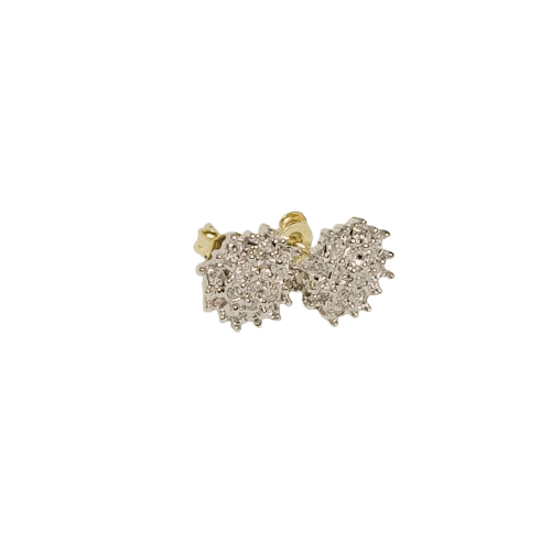 Boucles d'oreilles Ohrstecker en or blanc 14 carats avec 30 diamants 58 Facettes 2971
