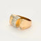 Bague 56.5 Bague Tank or jaune et diamants 58 Facettes 58FC179