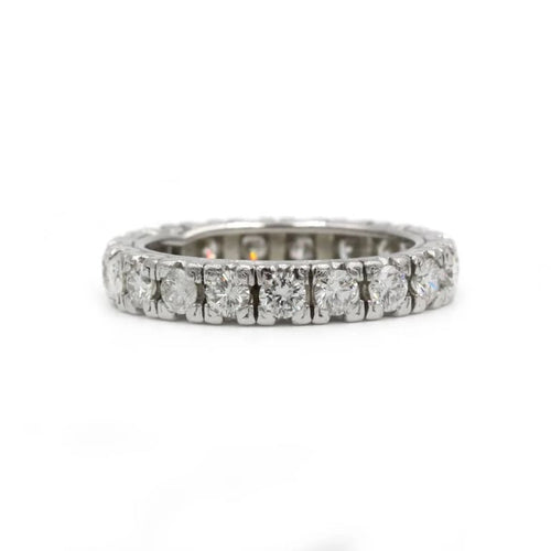 Bague 53 Alliance Américaine - Platine & Diamants 58 Facettes 250415R
