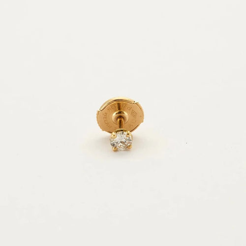 Boucles d'oreilles Boucles d’oreilles clou or jaune 18 carats sertie d’un diamant 58 Facettes