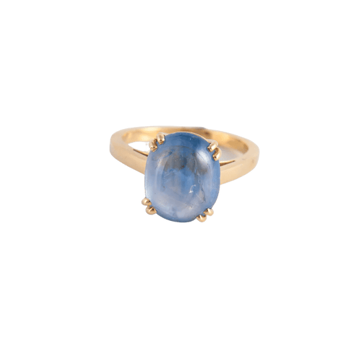 Bague 52 Bague Saphir de Ceylan cabochon 58 Facettes FM112