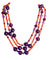 Collier Grand collier sautoir corail ancien méditerranéen et perles d'améthyste 58 Facettes