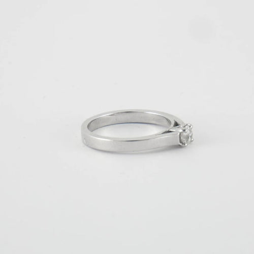 Bague 52 Bague solitaire Or blanc Diamants 0.50ct 58 Facettes