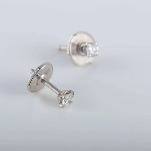 Boucles d'oreilles Clous d'oreilles Or blanc Diamants 58 Facettes 1