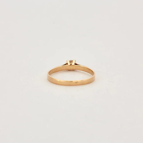 Bague 55 Bague solitaire Or jaune Diamant 58 Facettes