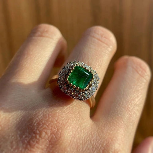 Bague 56 Bague - Or, Diamants & Emeraude 58 Facettes 240397R