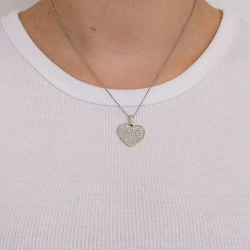Pendentif Pendentif Cœur pavage Diamants 58 Facettes FL237