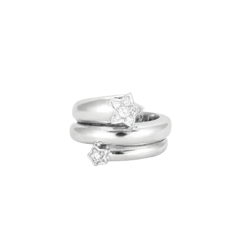 Bague 49 Bague en Or gris, diamants 58 Facettes