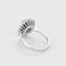 Bague 55.5 Bague à chaton ovale en or gris 18k, saphir et diamants 58 Facettes BA491