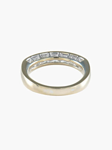 Bague 56 Alliance - Bague demi-tour en or blanc et diamants 58 Facettes 404 50039