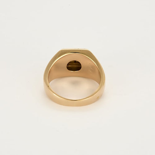Bague 53 Bague chevalière en or jaune et diamant 58 Facettes VAN0695