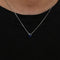 Collier Collier Or blanc Saphir 58 Facettes