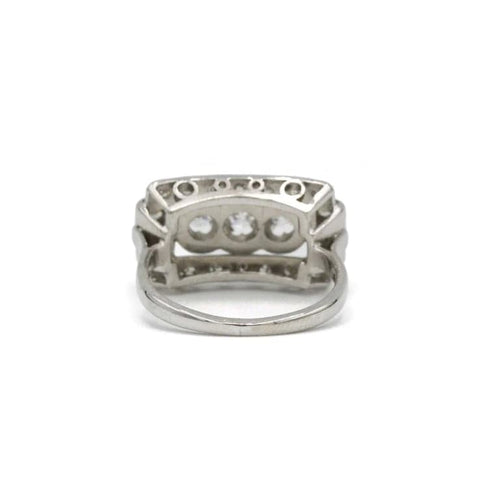 Bague 50 Bague Art déco en platine 850‰ et diamants 58 Facettes 240305R