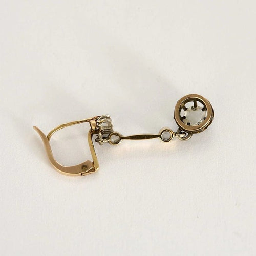 Boucles d'oreilles Boucles d'oreilles pendantes en or rose 18k, platine et diamants 58 Facettes DADB-09