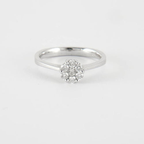 Bague 54 Bague en Or Blanc & diamants 58 Facettes