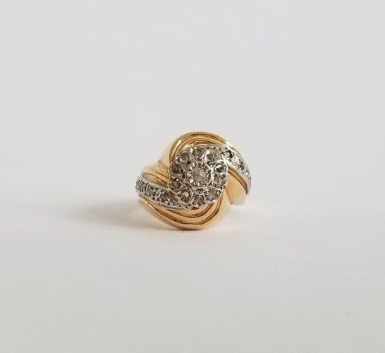 Bague 56 Bague tourbillon diamants 0.56 carats 58 Facettes