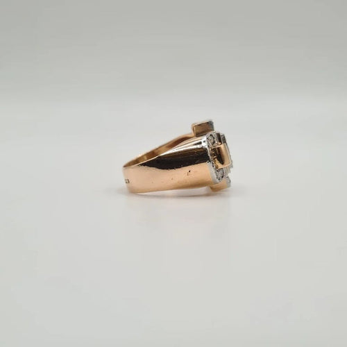 Bague 50.5 Bague vintage or rose diamants 58 Facettes