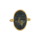 Bague 52 Bague scarabée cabochon en or jaune 18k et pierre dure décorative 58 Facettes DADB-11