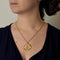 Pendentif AUGIS - Médaille d'Amour - or jaune, diamants et rubis de synthèses 58 Facettes COl3558