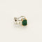 Boucles d'oreilles Boucles d'oreilles en or jaune et or gris,  Emeraudes 58 Facettes B250424