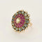 Bague 51 Bague fleur en or rose 18k et diamant brun, saphirs, diamants 58 Facettes N2975
