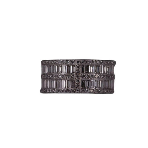 Bague 49 Bague Zigzag Or blanc et Diamants 58 Facettes RNG2648
