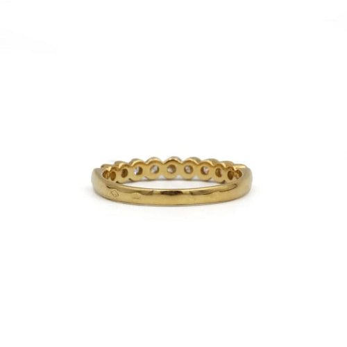 Bague 54 Demi-Alliance - Or jaune & Diamants 58 Facettes 250419R