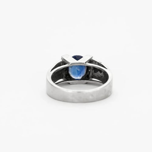 Bague 59 Bague jonc or gris saphir et diamants 58 Facettes GU32